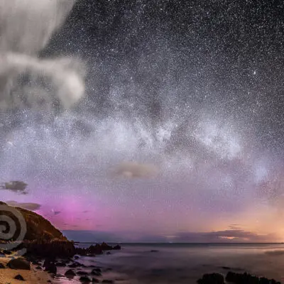 The Northern Lights and the Milky Way at Kinnego Bay