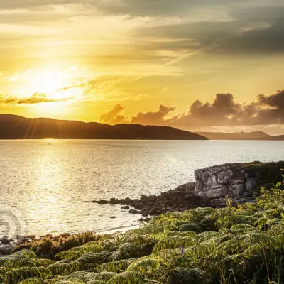 Sunset at Father Hegartys Rock, Porthaw