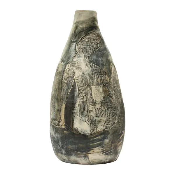 Figurative vase, 80cm x 20cm, stoneware