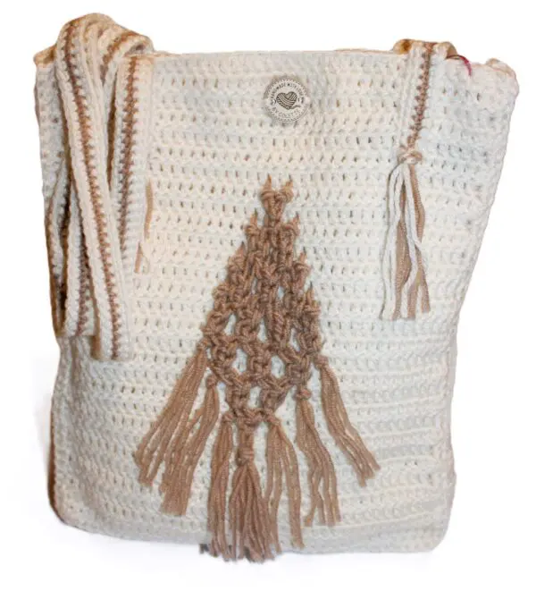 Cream Aran Handbag