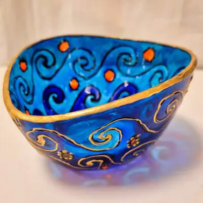 Oval wave bowl