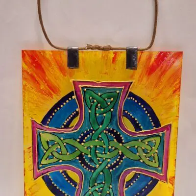 Celtic cross suncatcher