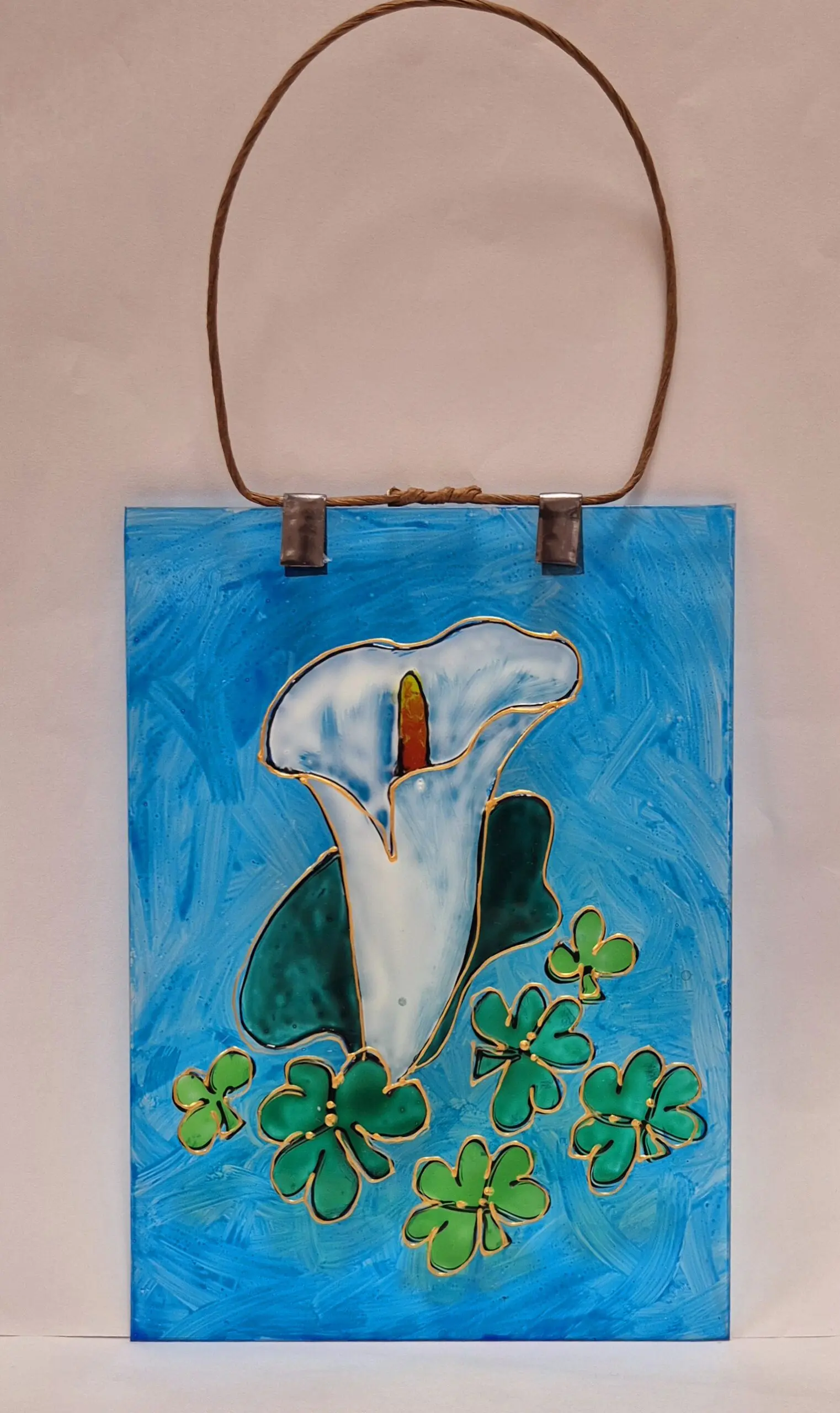 Easter lily suncatcher