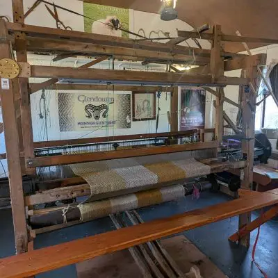 An old wooden weaving loom